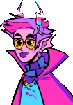  2019 animated broken_source candy diabetes eridan_ampora fullres jaggy_lines jangnan lgbt_pride smiling_eridan solo starter_outfit talksprite transparent trickster_mode 