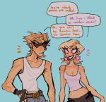  2023 bastardnoodle body_modification casual dirk_strider fullres my_little_pony roxy_lalonde stars text word_balloon 