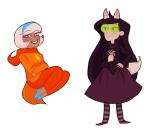  arms_crossed dogtail dogtier godtier jade_harley midair notmikey rose_lalonde seer witch 
