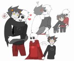  ... 2025 art_dump carrying casual dave_strider fashion fullres godtier heart holding_hands hug karkat_vantas knight r_ch07 red_knight_district redrom shipping starter_outfit suit time_aspect word_balloon 