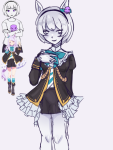  2026 animal_ears blush crossover fullres image_manipulation kid_symbol rose_lalonde sakunokisses solo umamusume:_pretty_derby 