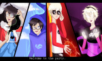  beta_kids black_squiddle_dress dave_strider disteal dress_of_eclectica godtier heir jade_harley john_egbert red_baseball_tee rose_lalonde squiddlejacket the_windy_thing 