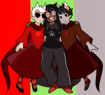  animal_ears blood_aspect chuchumi clothingswap crossdressing dave_strider dogtier godtier huge jade_harley karkat_vantas kats_and_dogs knight multishipping shipping smiling_karkat space_aspect spacetime time_aspect witch 