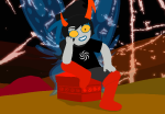  2024 fullres godtier hiveswap image_manipulation jaggy_lines mysterioushistorian remele_namaaq sitting solo space_aspect thief 