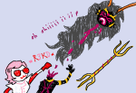  2015 alpha_dave alpha_rose ancestors blood body_modification decapitation fullres fusion her_imperious_condescension imperial_trident jaggy_lines sailorbeefcake scribble_mode silhouette sprite starter_outfit strife text 