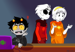  ! 2025 8bitkitten blush computer dave_strider fullres godtier jaggy_lines karkat_vantas knight light_aspect profile red_knight_district redrom rose_lalonde seer shipping siblings:daverose sitting starter_outfit text time_aspect 