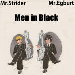 2011 crossover dave_strider formal fullres glasses_added john_egbert men_in_black parody poster sitting suit text the-assyrian weapon 