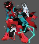  2026 ancestors bad_quality cultisthell dancestors dragon_cane dragon_staff fullres jaggy_lines latula_pyrope neophyte_redglare pyropes silhouette stars starter_outfit terezi_pyrope weapon 