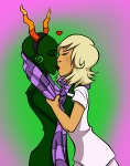 calliope heart kiss pshikel redrom roxy&#039;s_striped_scarf roxy_lalonde scarf_sharing shipping snake_wine 