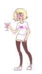  alcohol cocktail_glass pomipuff roxy_lalonde solo starter_outfit 