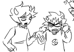 2025 dancestors dream_ghost fullres grayscale grlgogames kankri_vantas karkat_vantas monochrome request starter_outfit sweat vantases