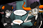  crossover epiphanymakeouts karkat_vantas tavros_nitram the_world_ends_with_you thought_balloon word_balloon 