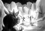 2016 back_angle bec_noir dogtier fullres godtier grayscale jack_noir jade_harley pm poinko prospit prospitian_monarch silhouette sketch space_aspect witch