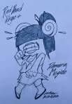  2025 alternate_hair au bloodswap damara_megido dancestors fullres grayscale ladycorthon native_source pencil red_dead_virgo text 