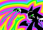  2026 animated epilepsy_warning eyestrain fantroll fullres jaggy_lines rainbow s1nez silhouette solo 