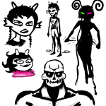  2017 ancestors blood dancestors dead decapitation feferi_peixes grayscale highlight_color lord_english meenah_peixes no_glasses no_shirt steelcorridor the_handmaid 