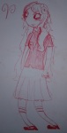  2026 aradia_megido bad_quality blush delta_11 fullres monochrome pencil sketch solo starter_outfit zodiac_symbol 