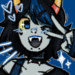  2020 body_modification broken_source fullres headshot heart homestuck:_beyond_canon ih0peso jaggy_lines solo stars starter_outfit vriska_maryam-lalonde wonk 