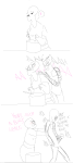 2013 artificial_limb blush comic crying eyepatch fullres grayscale jack_noir jaggy_lines lineart monochrome ms_paint music_note no_hat paint_it_black profile redrom roboslick scars shipping spades_slick text toonysart word_balloon 
