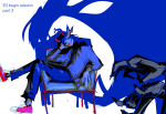  2024 ancestors blood candy_timeline eyesquick fullres haven head_out_of_frame homestuck:_beyond_canon lusus marquise_spinneret_mindfang silhouette sitting solo spidermom starter_outfit text vriska_serket 
