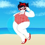  2024 chubstuck clouds fullres galaxicnerd glasses_added jane_crocker ocean solo swimsuit 