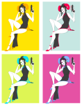  2024 damara_megido dancestors deletethestars fashion fullres gun handgun limited_palette sitting solo 