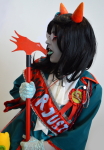  2014 cosplay dragon_cape fashion fullres licking real_life solo terezi_pyrope voldiesama 