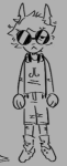 2025 fullres grayscale headphones hiveswap lineart monochrome sketch solo starter_outfit unnamed_character vikary401