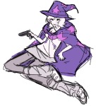  2026 fashion fullres handgun hat muwwwsky roxy_lalonde sketch solo stars starter_outfit weapon wizard_hat 