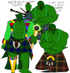 2016 arms_crossed art_dump artificial_limb cairo_overcoat coconutcows fashion fullres golden_cuestaff instrument lord_english musclestuck no_shirt solo text