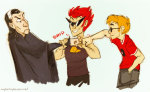  crossover dave_strider dirk_strider fistbump harry_potter myluckyseven red_record_tee request starter_outfit strong_tanktop 