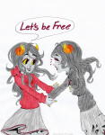  aradia_megido aspect_hoodie codpiecequeen dead_aradia holding_hands multiple_personas solo time_aspect word_balloon 