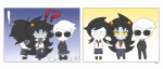  ! 2025 ? back_angle chibi comic crossdressing dave_strider fashion formal fullres ghosts john_egbert karkat_vantas r_ch07 rule63 undergarments 