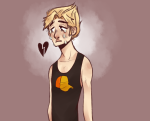  crying dirk_strider galaxative heart no_glasses solo strong_tanktop 