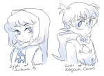  2016 crossover detective_conan doom_aspect dopingues fullres godtier headshot mind_aspect monochrome seer sketch sylph text 