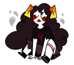  2017 aradia_megido blush dead_aradia fullres ghosts sitting solo starter_outfit wi-fu 