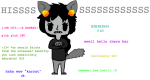  2012 alternate_hair animal_ears arms_crossed f-u-c-k-a-s-s fullres jaggy_lines karkat_vantas punstuck rule63 solo starter_outfit text 