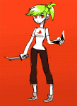   animated arlir dirk_strider no_glasses rule63 solo starter_outfit unbreakable_katana 
