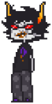 2012 blood feastings fullres gamzee_makara glasses_added pixel solo starter_outfit transparent walksprite