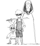  dirk_strider grayscale lawey sawtooth sketch squarewave strong_outfit strong_tanktop unbreakable_katana 