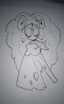  2022 aradia_megido dead_aradia fullres ghosts grayscale lineart milkkirie monochrome skulls solo starter_outfit 