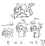 2026 ? cane fullres grayscale lineart monochrome nepeta_leijon no_hat ploquo size_difference solo text