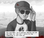  ballcap blood crying dave_strider highlight_color land_of_wind_and_shade red_baseball_tee sadstuck shandy solo text 