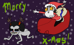 2014 equius_zahhak fullres holidaystuck meowrails nepeta_leijon no_shirt nudity skellyanon text this_is_stupid wut