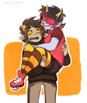 2015 adorabloodthirsty biting carrying casual fashion fullres ikimaru karkat_vantas redrom shipping starter_outfit terezi_pyrope 