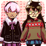  casual dogtier fashion guns_and_roses holding_hands jade_harley meruz redrom rose_lalonde shipping 