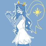 2025 artificial_limb aspect_symbol fairy_dress fluorite_octet fullres ham0naa highlight_color illegal_vriska light_aspect monochrome solo vriska_serket 