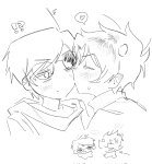 ! 2025 ? blush chibi dave_strider fullres godtier grayscale heart karkat_vantas kiss knight monochrome ohmynyah red_knight_district redrom shipping sketch sweat time_aspect word_balloon
