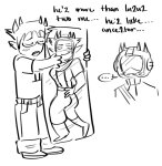  ... 2024 ancest ancestors blush body_modification body_pillow broconwhore captors dancestors fullres grayscale hug lineart mituna_captor monochrome redrom shipping sollux_captor text the_psiioniic word_balloon 