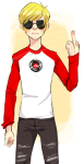  dave_strider red_baseball_tee solo soullux the_finger 